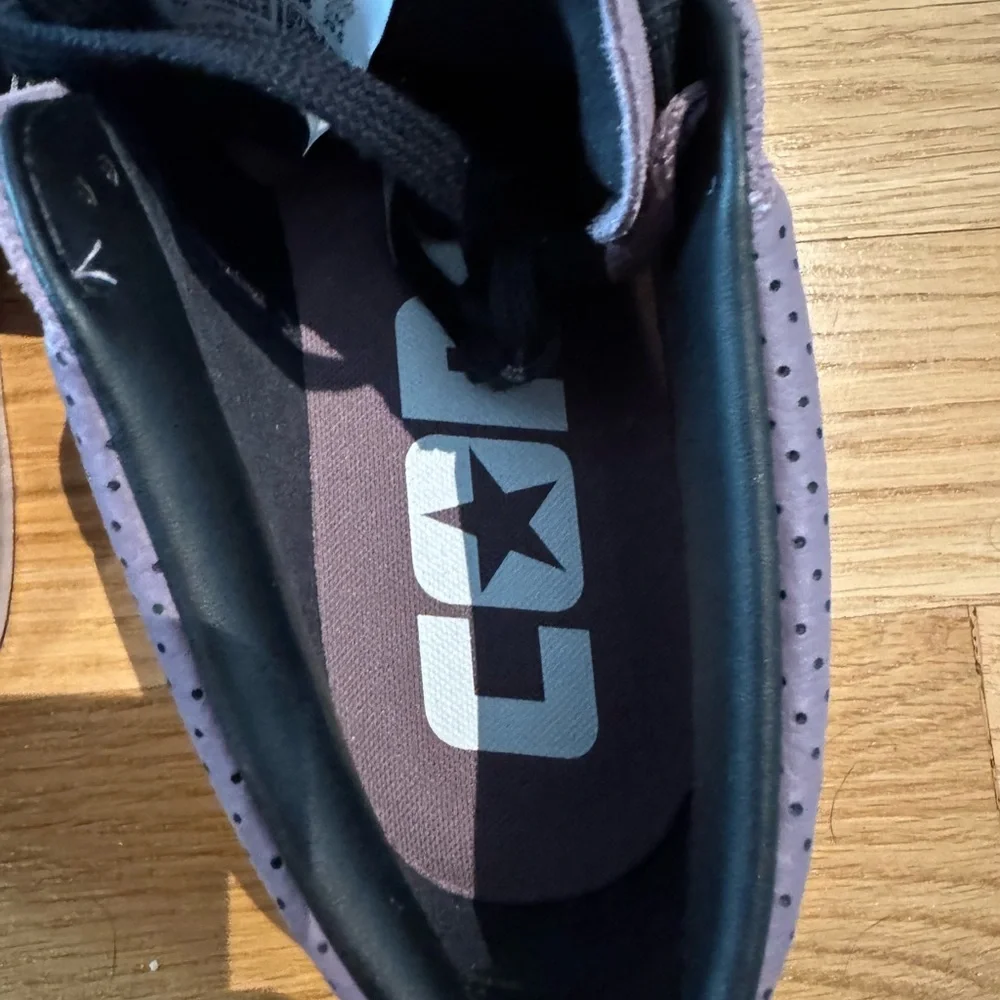 Converse Men's Suede Sneakers in Mauve with Black Laces